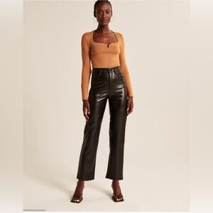Abercrombie & Fitch Black Vegan Leather Pants